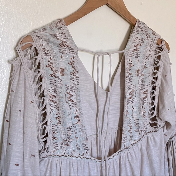 🔶 Free People Much Love tunic dress, balloon sleeves, embroidery size XS 🔶 - Picture 10 of 11